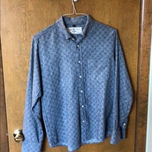 Rogue Territory Jacquard Blue Button Down L